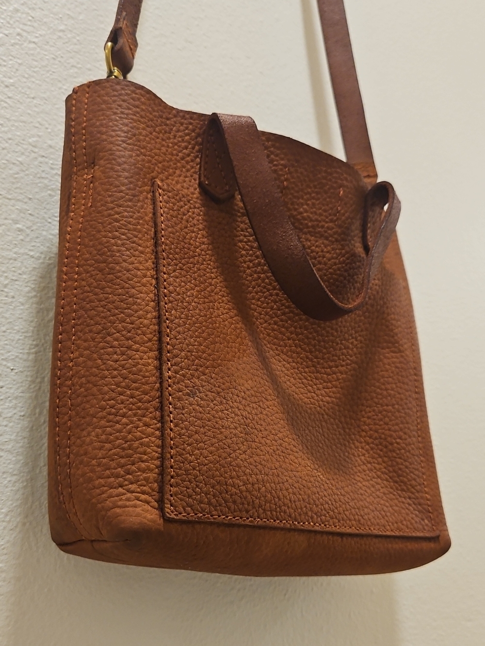 Madewell small transport leather crossbody bag